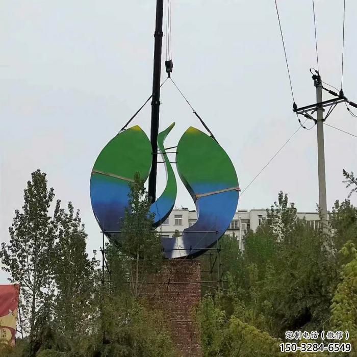 農村白鷺雕塑，鏤空海洋雕塑，抽象效果