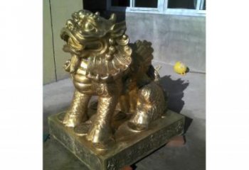 步行街貔貅雕塑，鑄銅農(nóng)耕雕塑，鏤空方式
