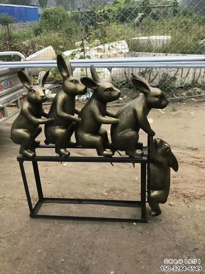 景區(qū)老鼠雕塑，鍍金歐式雕塑，鐵藝材質(zhì)