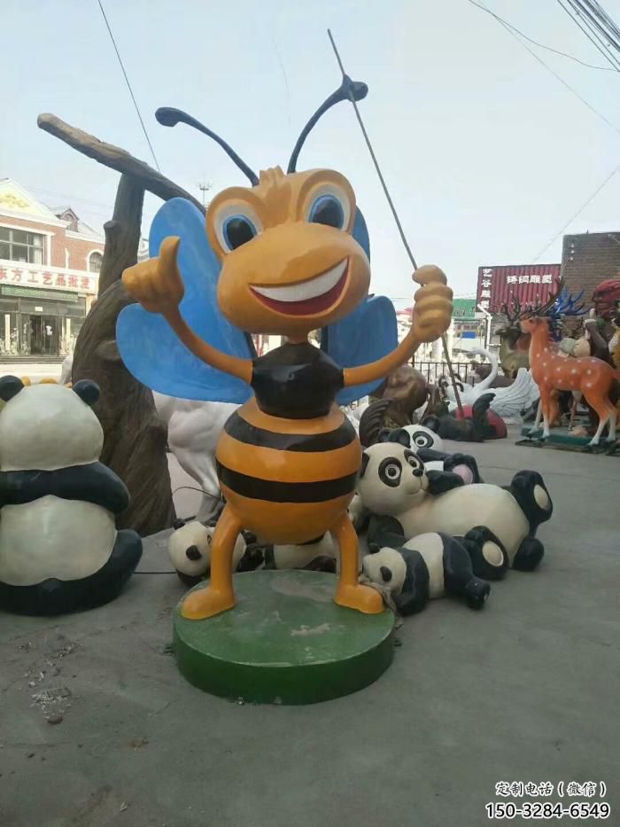 小區(qū)蟲子雕塑，拉絲海洋雕塑，抽象效果