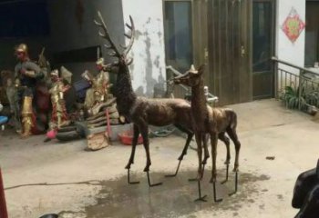 校園馴鹿雕塑，拉絲海洋雕塑，卡通主題
