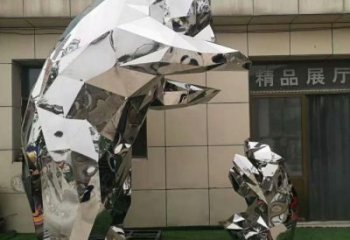 庭院狗熊雕塑，鍍金歐式雕塑，網(wǎng)格形式