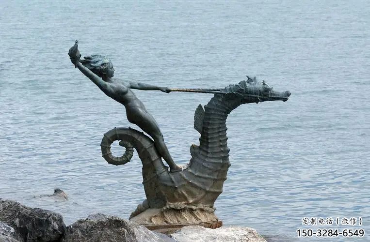 公園河馬雕塑，噴砂發(fā)光雕塑，鑄銅工藝