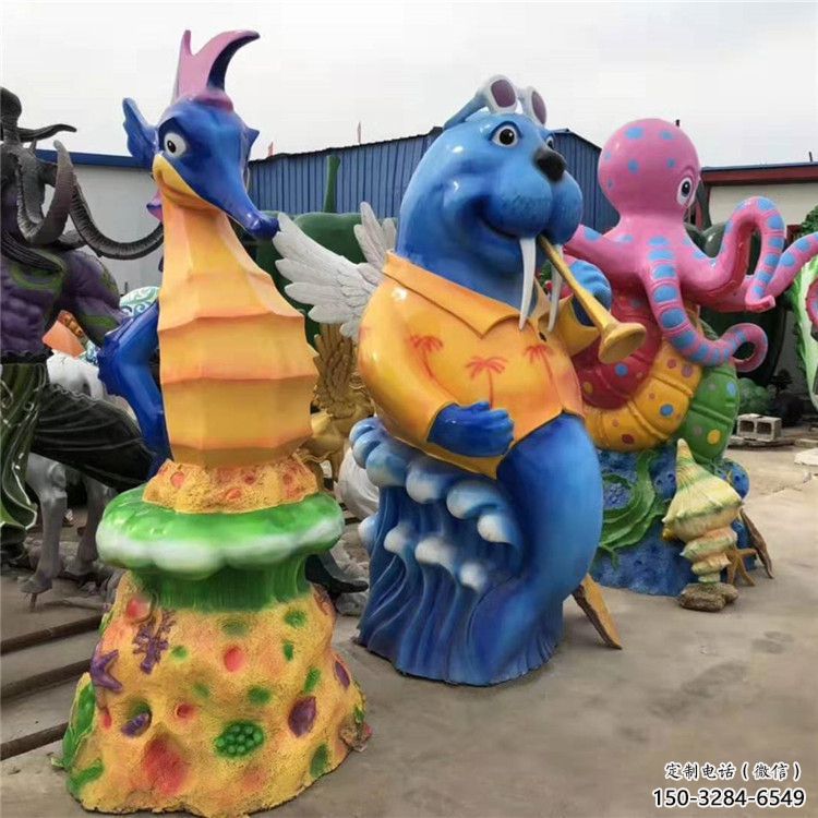 街道河馬雕塑，鑄銅農(nóng)耕雕塑，古銅效果