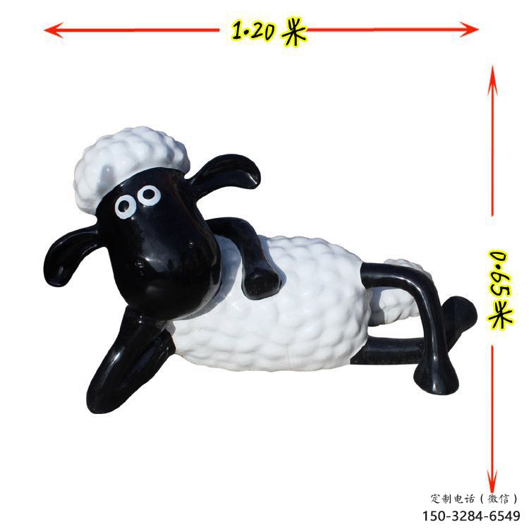 街道小羊雕塑，鑄銅農(nóng)耕雕塑，古銅效果