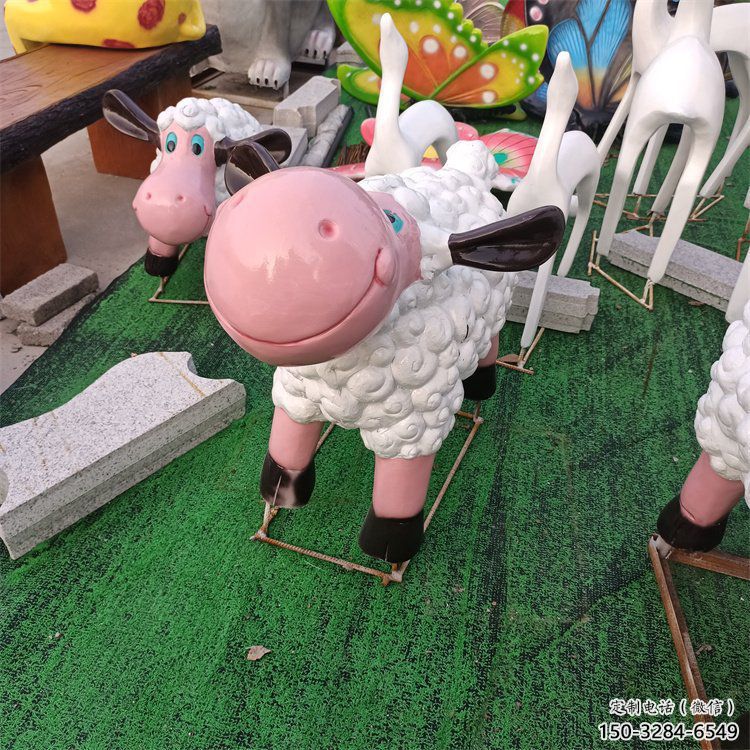 幼兒園小羊雕塑，鐵藝文化雕塑，鑄造制作