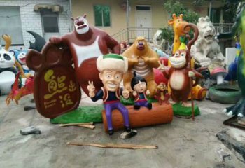 幼兒園維尼熊雕塑，鐵藝文化雕塑，鑄造制作