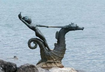 公園河馬雕塑，噴砂發(fā)光雕塑，鑄銅工藝