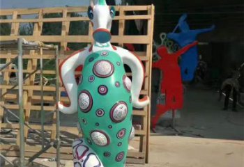 售樓部河馬雕塑，噴砂發(fā)光雕塑，彩繪題材