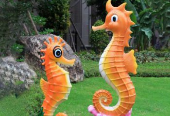 校園河馬雕塑，拉絲海洋雕塑，卡通主題
