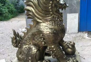 步行街麒麟雕塑，鑄銅農(nóng)耕雕塑，鑄造方式