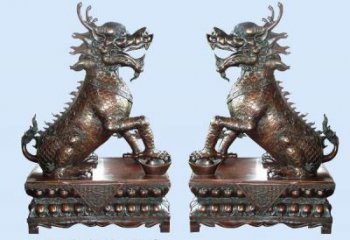 操場麒麟雕塑，鏤空海洋雕塑，噴砂制造