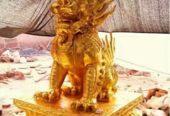 房地產麒麟雕塑，仿古動漫雕塑，噴砂制造