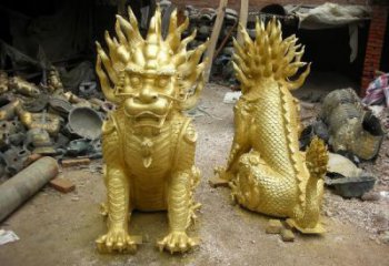 幼兒園麒麟雕塑，鐵藝文化雕塑，鑄造制作