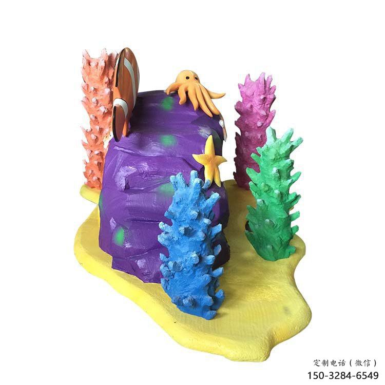 室內(nèi)珊瑚雕塑，拉絲海洋雕塑，抽象效果