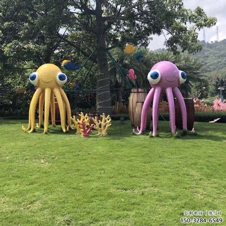 房地產烏賊雕塑，仿古動漫雕塑，噴砂制造