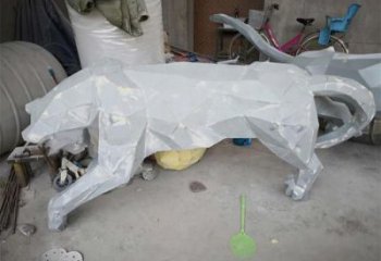 街道獵豹雕塑，鍛造動(dòng)物雕塑，古銅效果