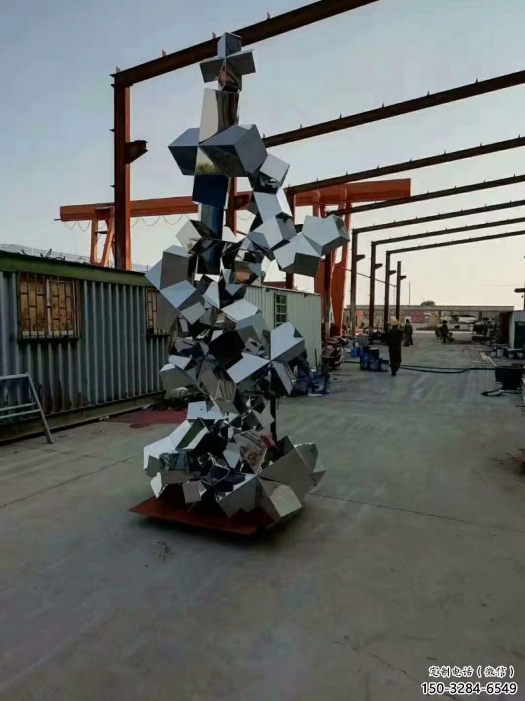 農(nóng)村景觀石雕塑，鏤空景觀雕塑，抽象效果