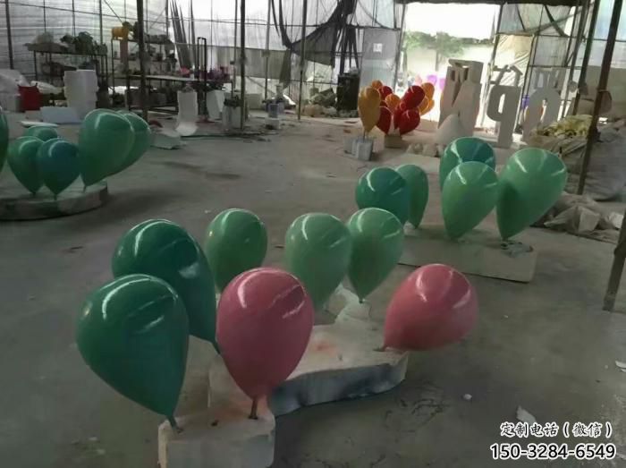 步行街氣球雕塑，鍛造景觀雕塑，烤漆方式
