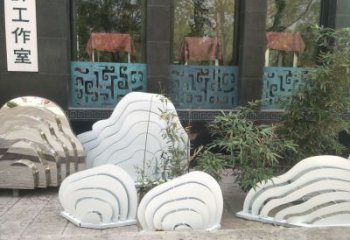 室內(nèi)景觀雕塑，拉絲假山雕塑，抽象效果