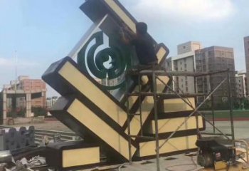 小區(qū)書籍雕塑，拉絲景觀雕塑，抽象效果