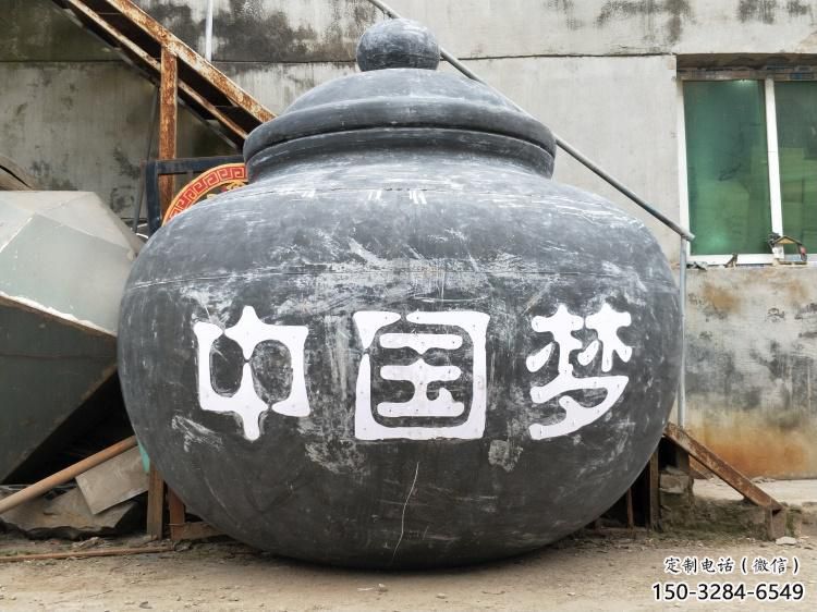 景區(qū)茶壺雕塑，鍍金歐式雕塑，鐵藝材質(zhì)