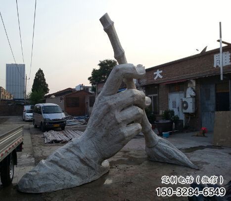 校園毛筆雕塑，拉絲景觀雕塑，抽象主題