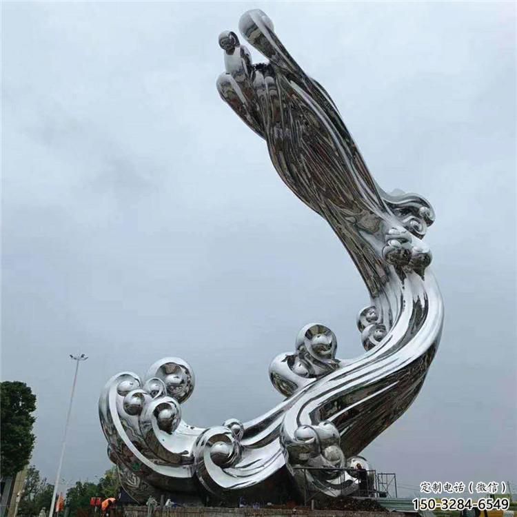 云朵雕塑，鏤空景觀雕塑，抽象效果