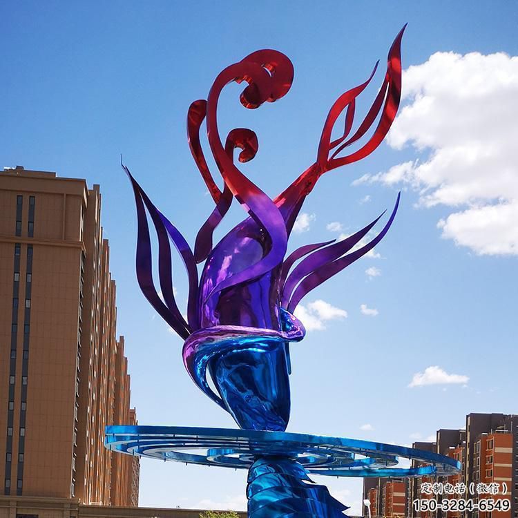室內(nèi)海浪雕塑，拉絲景觀雕塑，抽象效果
