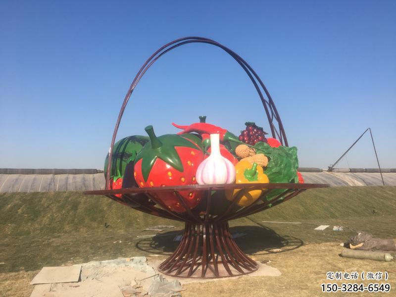 美陳花籃雕塑，鍍銅景觀雕塑，鍍銅工藝