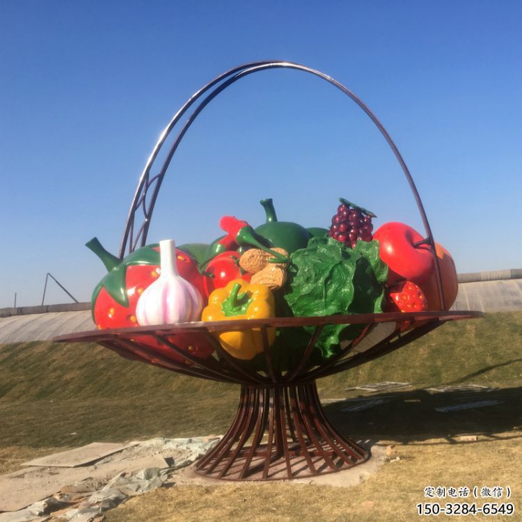 庭院花籃雕塑，仿真歐式雕塑，彩繪形式
