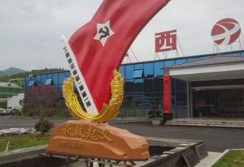 黨徽雕塑，革命黨建雕塑，黨建擺件