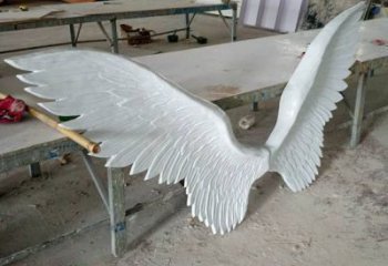 公園翅膀雕塑，噴砂發(fā)光雕塑，鍛造工藝