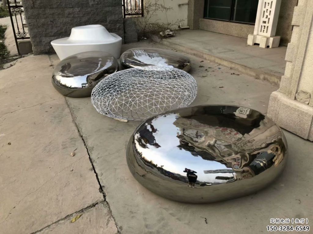 校園坐凳雕塑，拉絲景觀雕塑，抽象主題