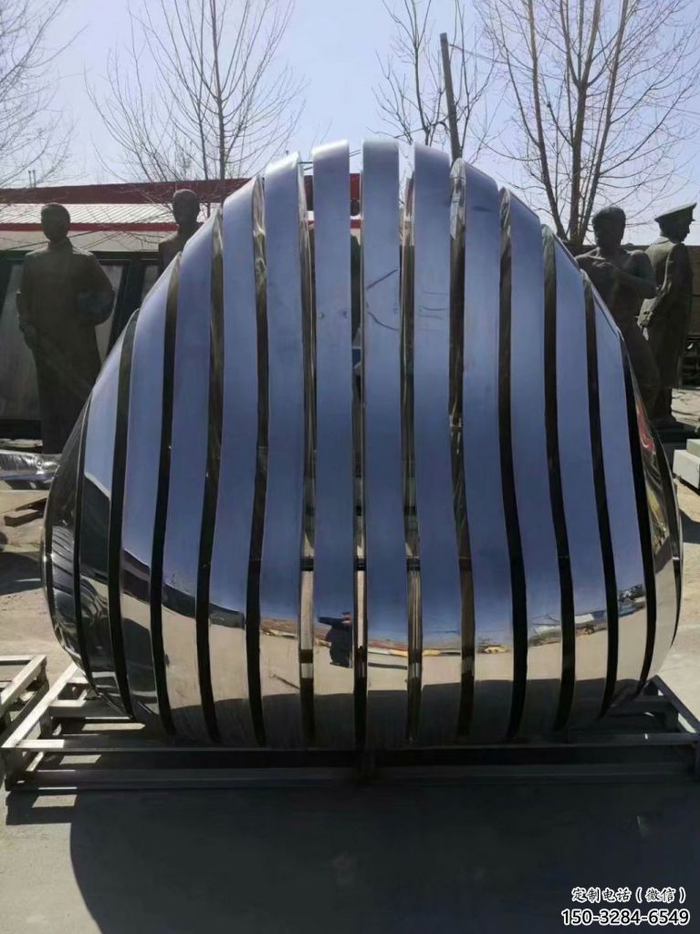 小區(qū)坐凳雕塑，拉絲景觀雕塑，抽象效果
