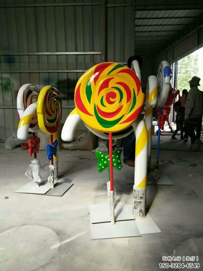 步行街糖果雕塑 游樂(lè)場(chǎng)景觀小品 鑄造雕塑