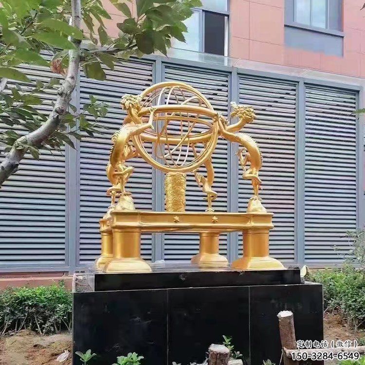 地動(dòng)儀雕塑，仿古景觀雕塑，仿古擺件