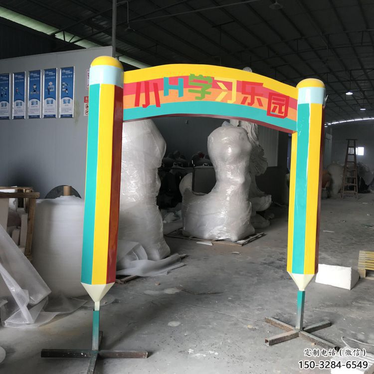 鉛筆雕塑 仿真景觀(guān)擺件 烤漆雕塑