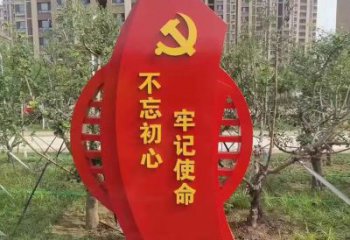 大型國(guó)旗 雕塑，烤漆黨建雕塑，彩繪工藝