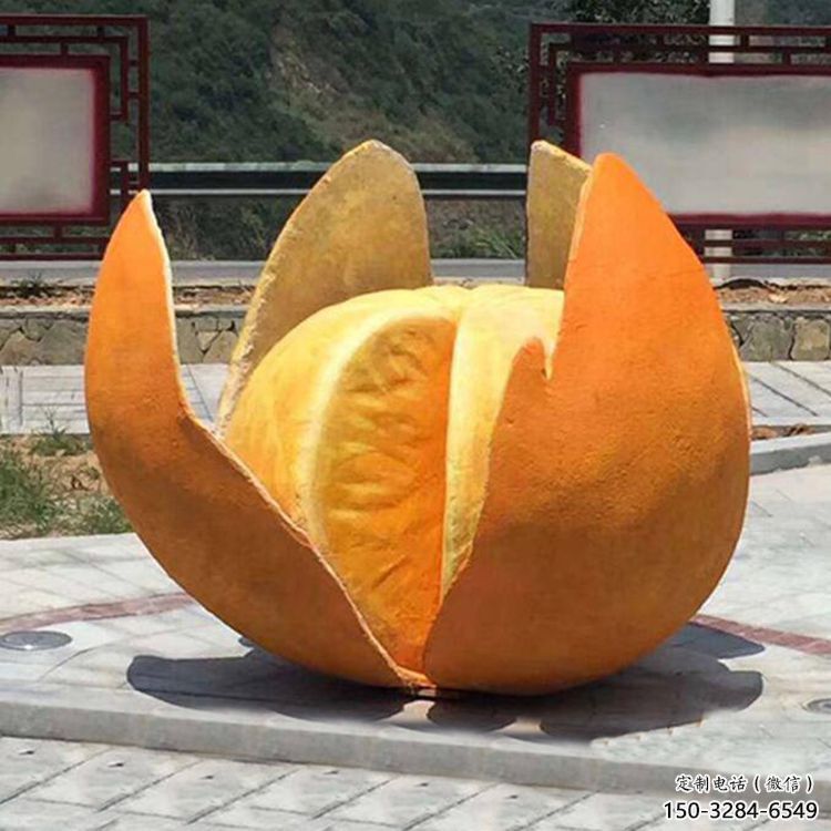 檸檬雕塑，水果仿真擺件，公園廣場雕塑 (5)