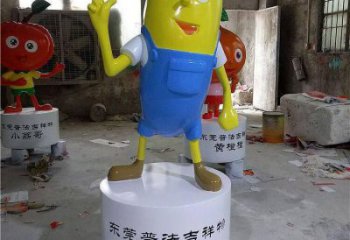 彩繪香蕉雕塑 仿真雕塑 步行街?jǐn)[件