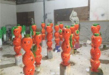 仿真胡蘿卜雕塑 酒店公園雕塑 風景區(qū)擺件