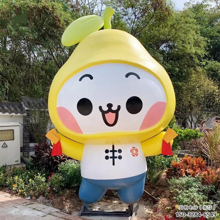 廣場(chǎng)柚子雕塑 抽象果蔬雕塑 烤漆水果雕塑