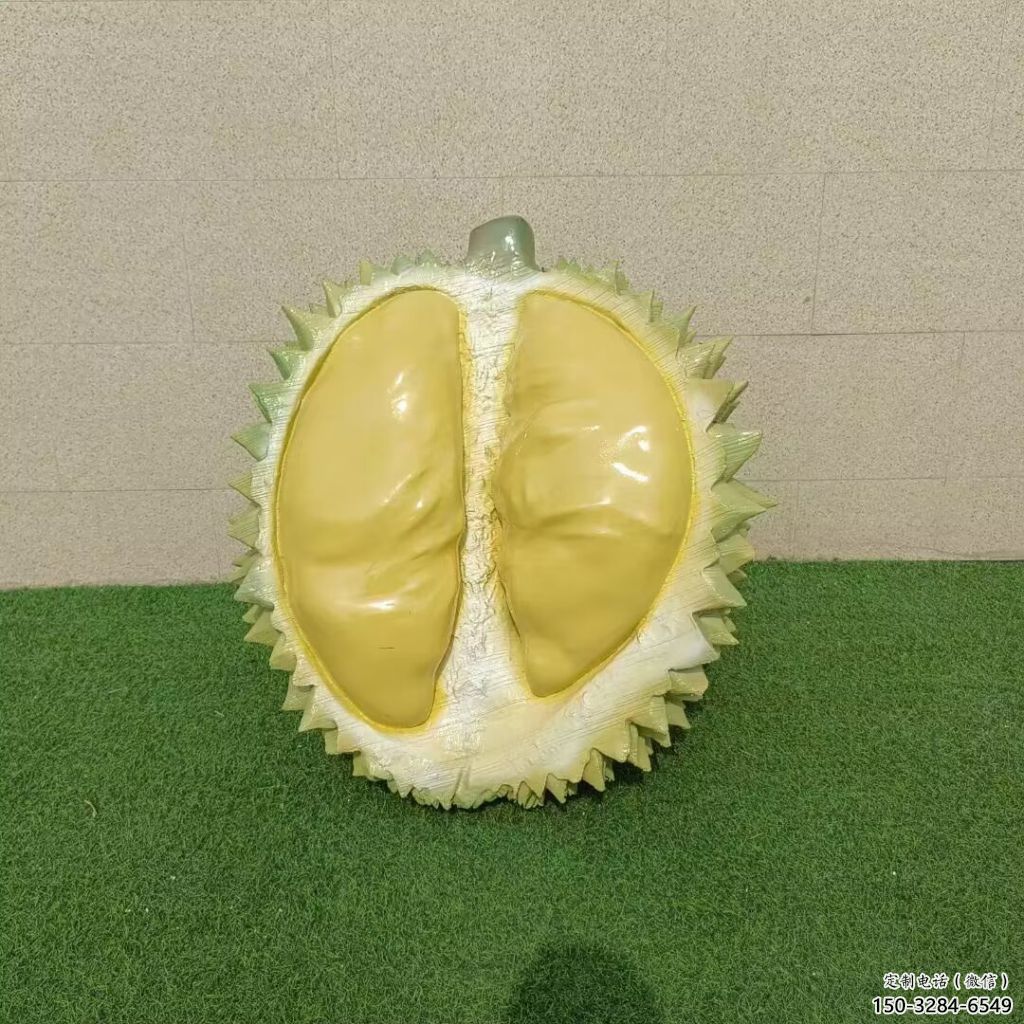 大型榴蓮雕塑 鍛造發(fā)光果蔬雕塑 房地產水果雕塑