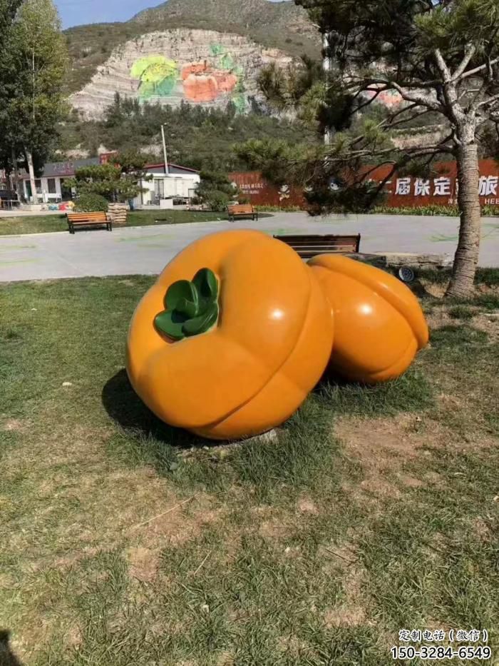 田間柿子雕塑 彩繪仿真雕塑 園林?jǐn)[件