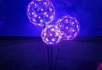 房地產(chǎn)蒲公英雕塑 現(xiàn)代景觀植物雕塑 幾何花卉雕塑