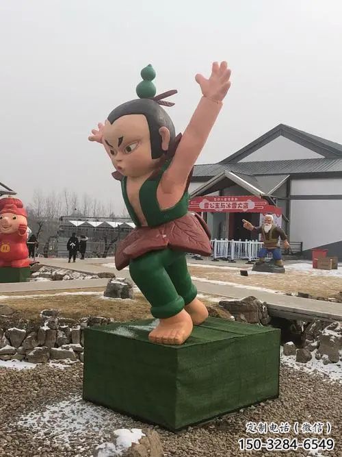 園林葫蘆娃雕塑廠 城市廣場(chǎng)雕塑 步行街?jǐn)[件