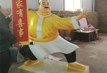 商業(yè)街廚師雕塑 烤漆卡通雕塑 彩繪動(dòng)漫雕塑