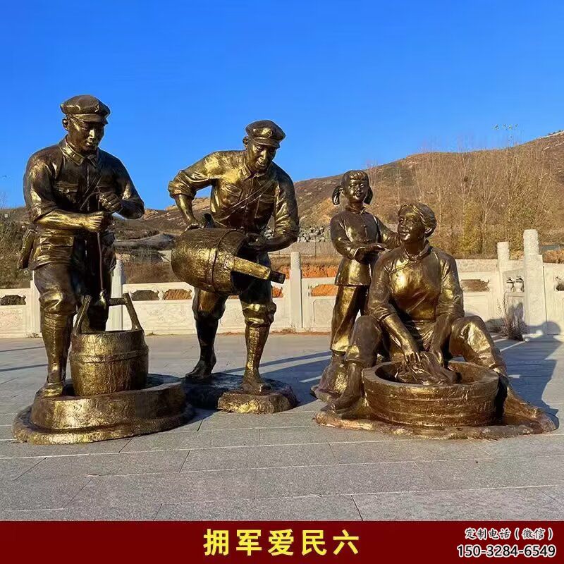 步行街紅軍雕塑 游樂(lè)場(chǎng)革命雕塑 鑄造抗戰(zhàn)雕塑