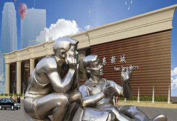 園林少先隊(duì)員雕塑 風(fēng)景區(qū)學(xué)生雕塑 廣場(chǎng)小品